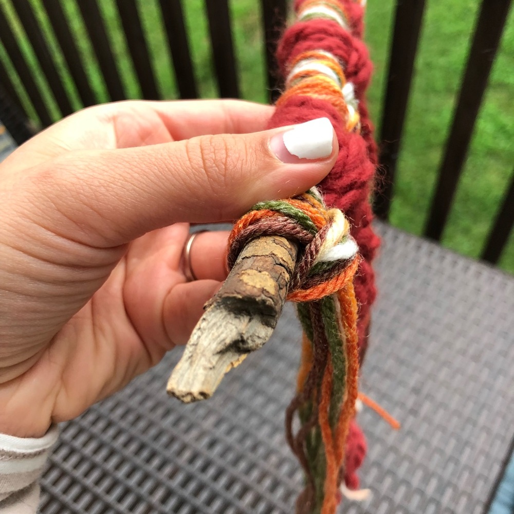 Handmade Repurposed Macrame Yarn Wall Art - Picture 3 of 3